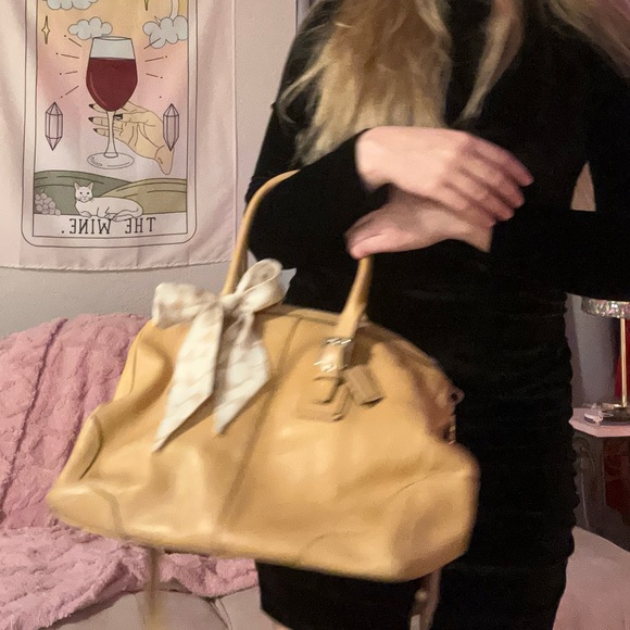 Coach Hampton/Hamilton Satchel (Leather + Scarf) - Picture 1 of 6